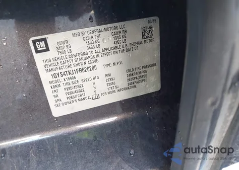 2015 Cadillac Escalade Esv Premium z USA, uszkodzony, nr VIN 1GYS4TKJ1FR620200